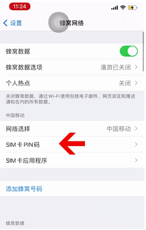 安国苹果14维修网分享如何给iPhone14的SIM卡设置密码 