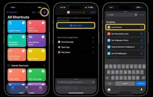 安国苹果14锁屏维修店分享iPhone14升级iOS16.4后如何创建锁屏快捷方式 